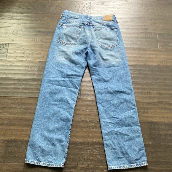 AEROPOSTALE Low Rise Skater Straight Leg Jean Womens Sz 4 Blue Distressed Y2K - Picture 8 of 9